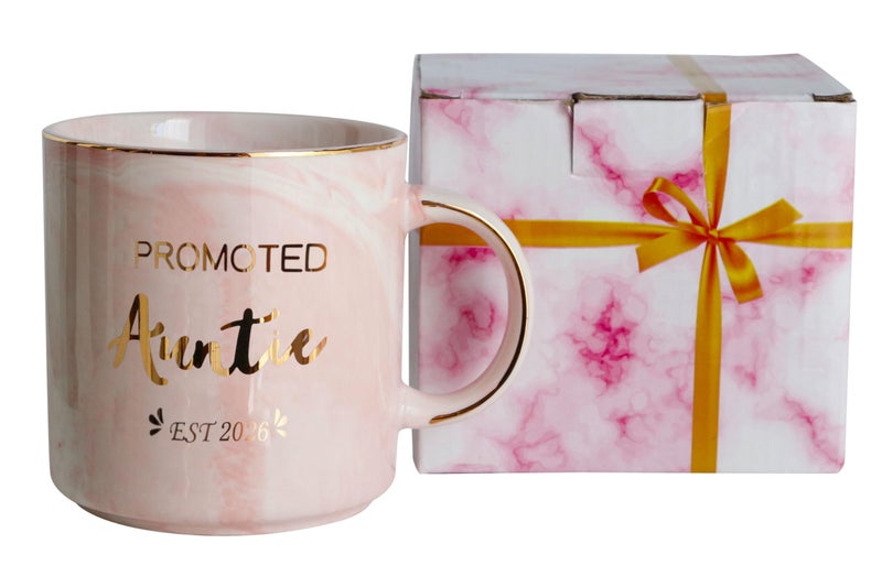 Mecai New Aunt Gifts First Time 2026-Promoted To Aunt 2026 Coffee Mug-Baby Reveal Gift Ideas For Sister-New Mommy To Be Gift Idea For Aunties - Image 2